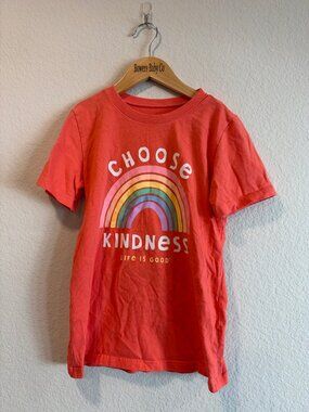 Life is Good Choose Kindness Rainbow Tee Kids L